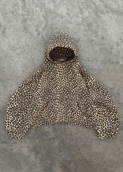 Sweat à capuche confortable imprimé guépard pour un style décontracté chic