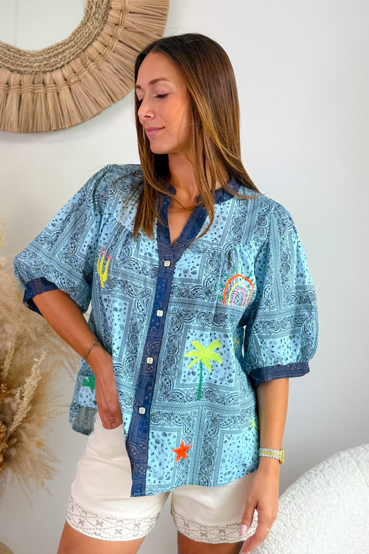 Chemise Badine Bleu