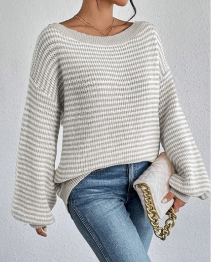 Pull à grosses mailles douillet pour superpositions d'automne