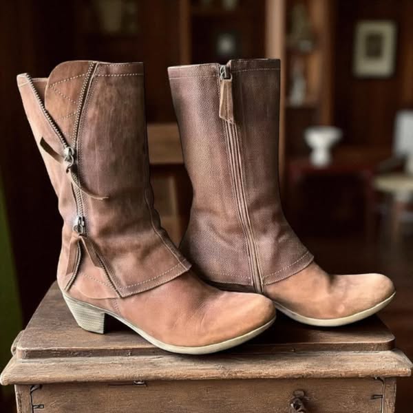 Anerisse™ - Bottes d’hiver pour femme en cuir imperméable au style intemporel