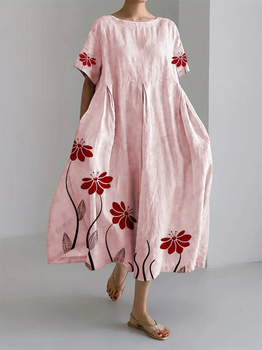 SABRINA | Robe Longue Fleurie Alliant Élégance Naturelle et Confort Optimal pour Tous Vos Moments Décontractés