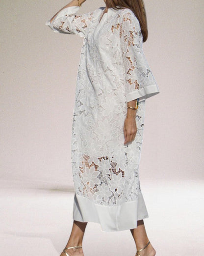 ADALYNN – ROBE LONGUE EN DENTELLE ÉLÉGANTE