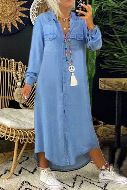 casual street chemise patchwork simple