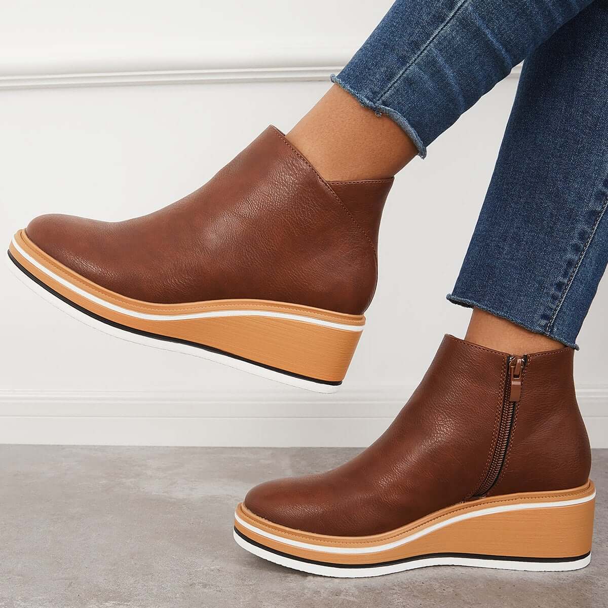 Bottes en cuir chics à la cheville pour un style quotidien