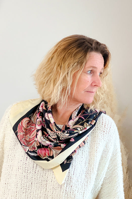 Foulard ONLKHLOE Noir Fleuri