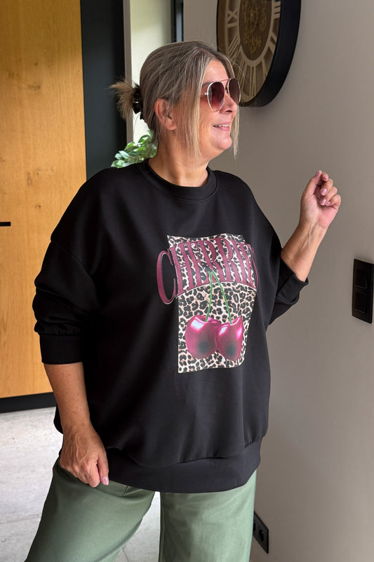 Sweat " Cherries" Noir GT