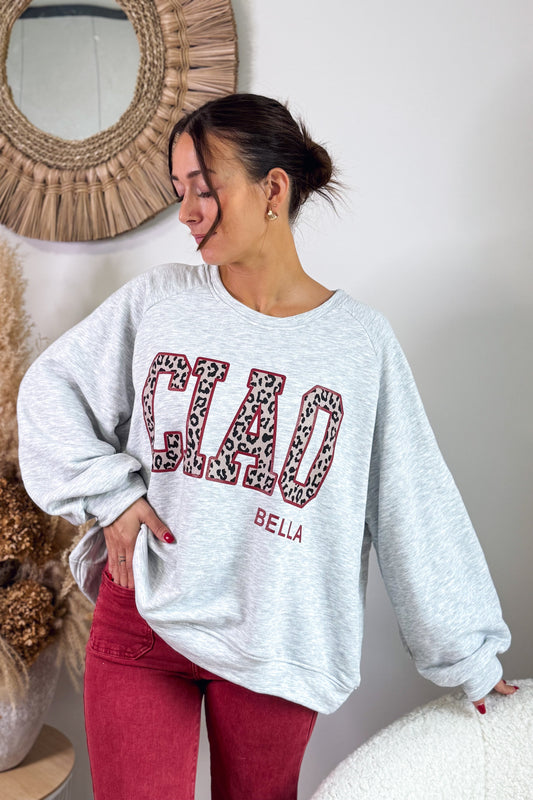 Sweat " Ciao" Gris