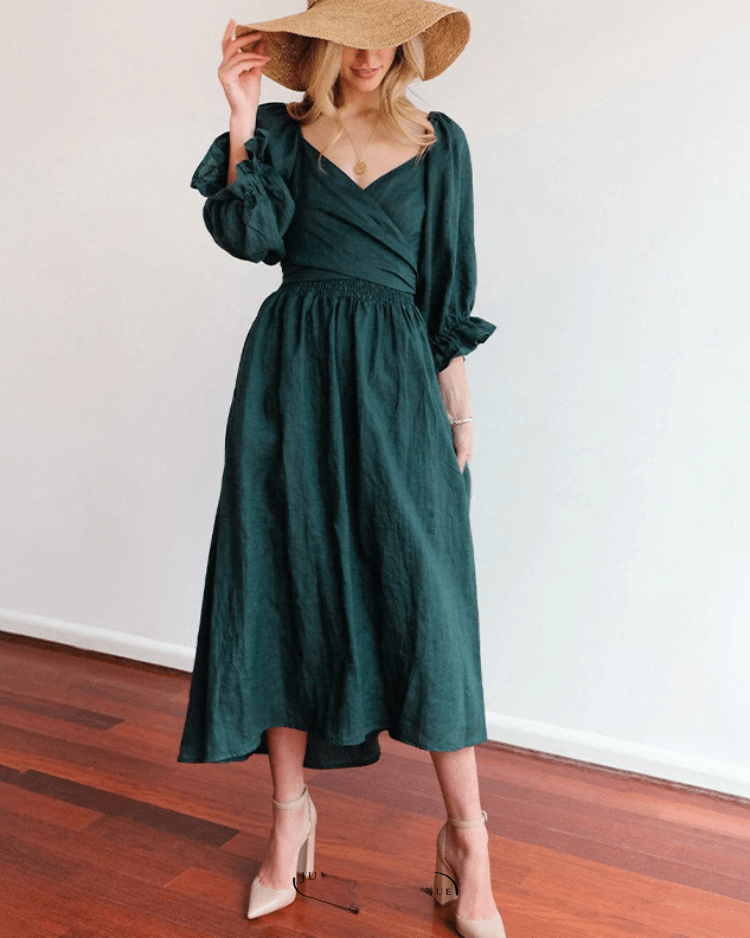 Tana | Robe Française à Manches Volantes