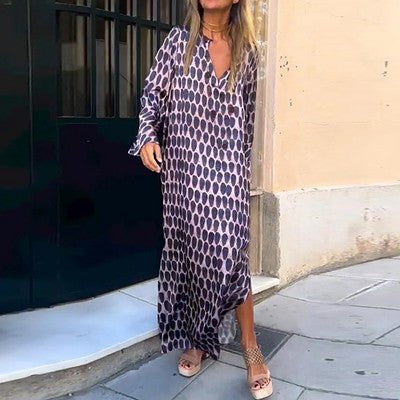 Bellevo | Robe Chic à Motif Marron