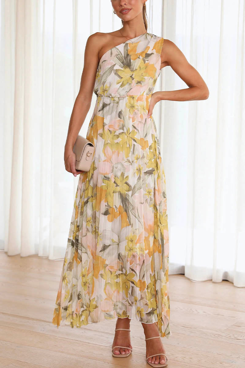 Caprice - Robe à motifs avec épaules dénudées