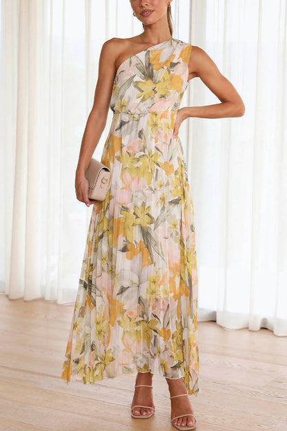 Caprice - Robe à motifs avec épaules dénudées