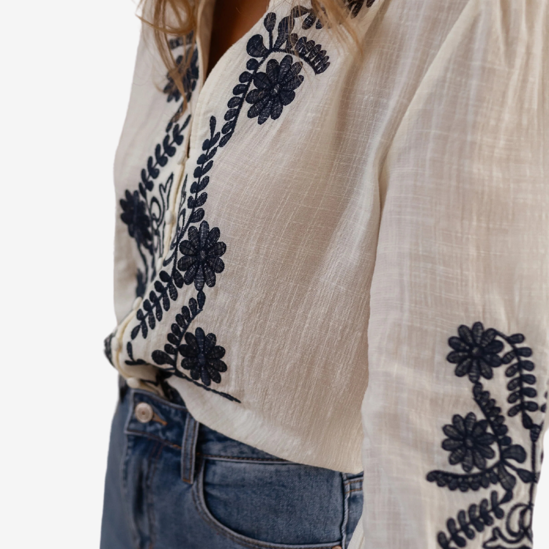 Isaure™ Haut à Broderies