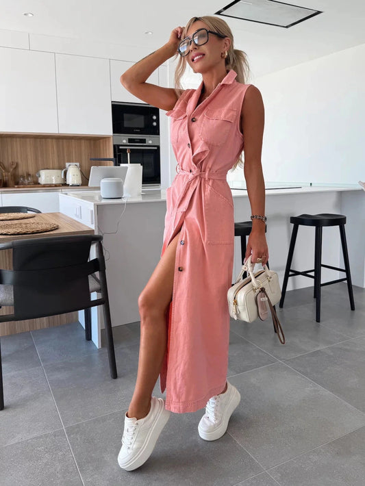 CANDICE – ROBE LONGUE EN DENIM