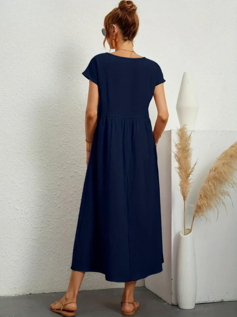 Ruby™ | Élégante Robe Essentielle en Coton et Lin