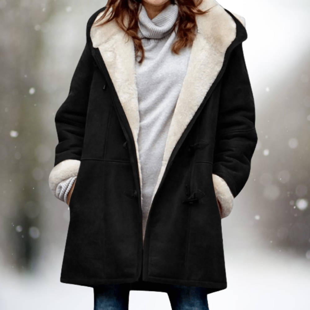 Manteau d'hiver chaud et confortable pour femmes, doublé de polaire