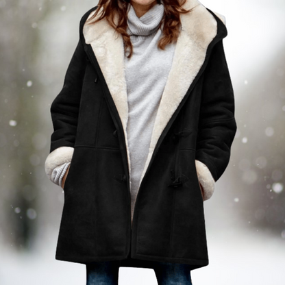 Manteau d'hiver chaud et confortable pour femmes, doublé de polaire
