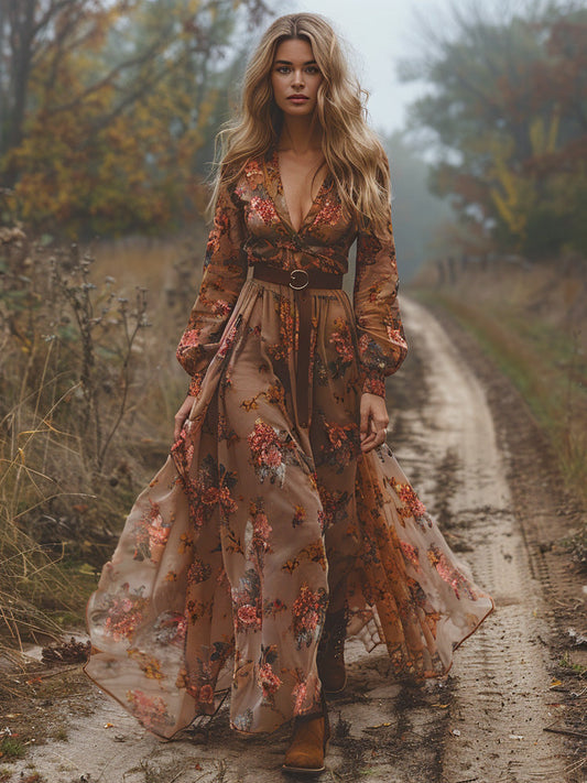 Artemis™ | Robe Florale en Coton et Lin Élégante