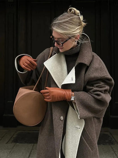 Élodie Lavin | Manteau laine oversize
