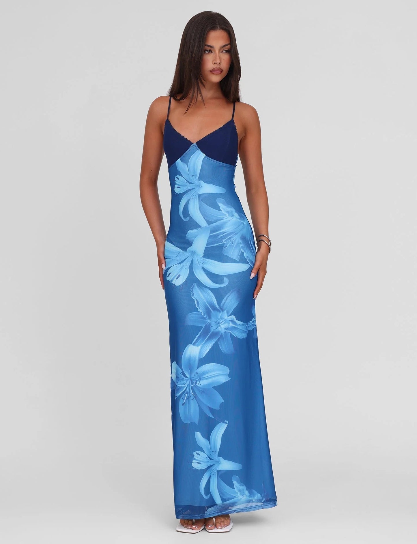 Robe midi sans manches Alaina pour femmes