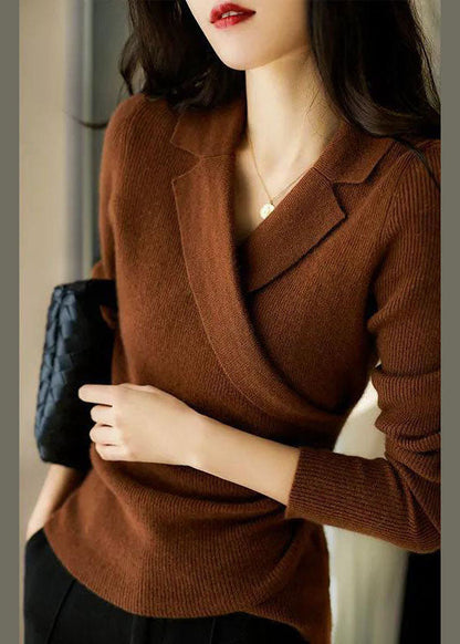 Pull en maille à manches longues confortable