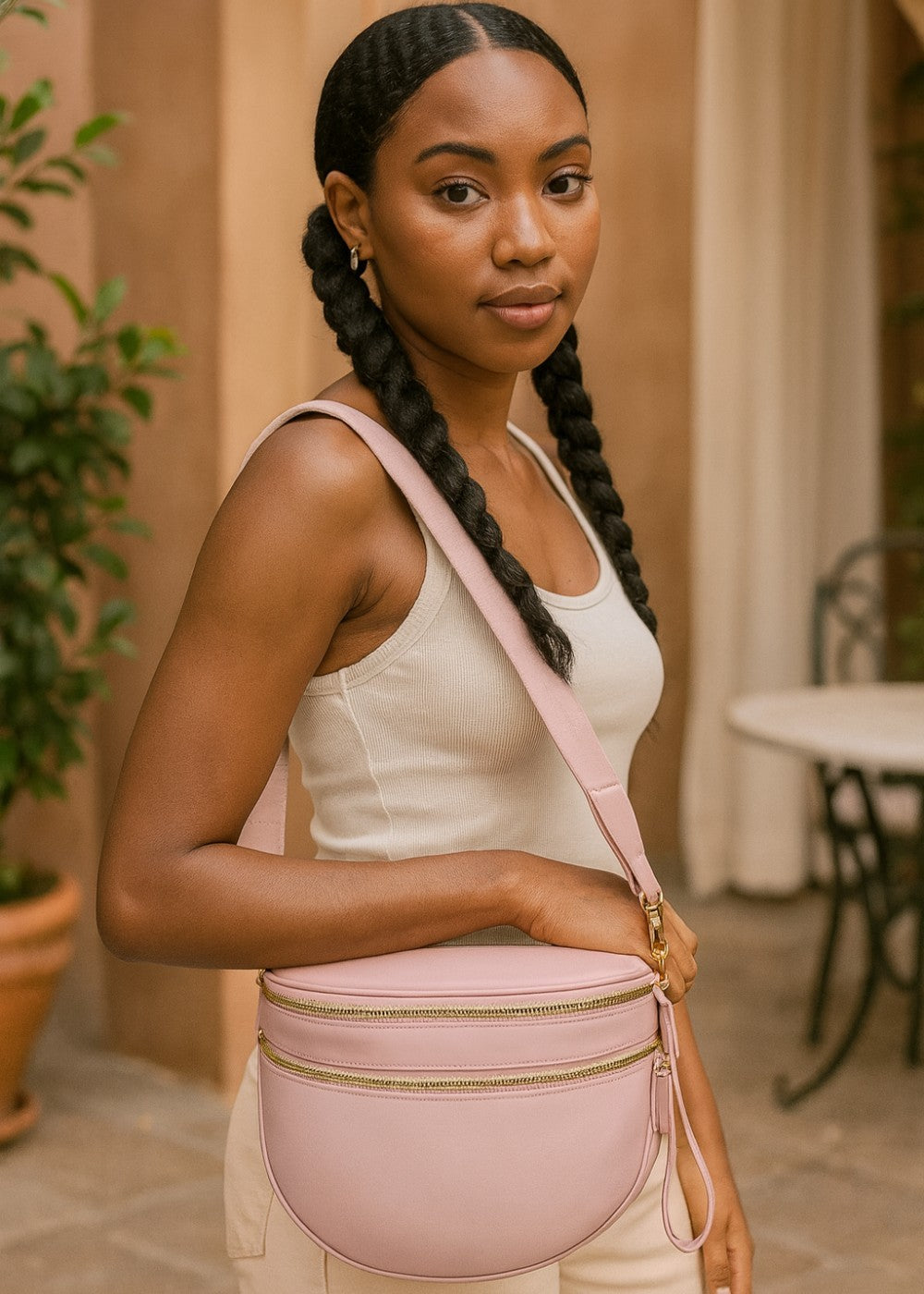 Sac banane en cuir élégant pour un style quotidien mains libres