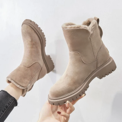 Bottes D'Hiver Chaudes Douillettes Avec Fermeture Éclair Pour Femmes
