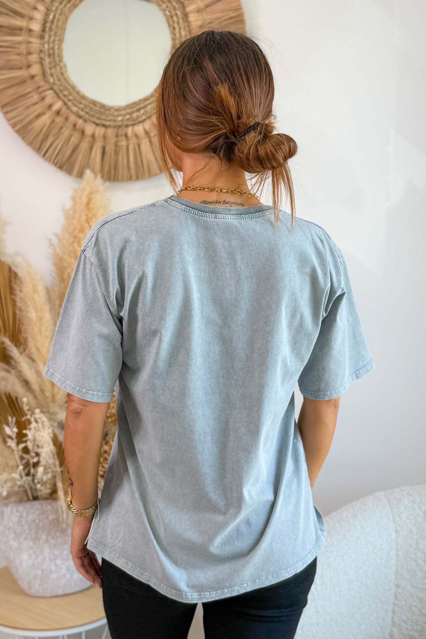 T-Shirt "Ciao" Gris Délavé