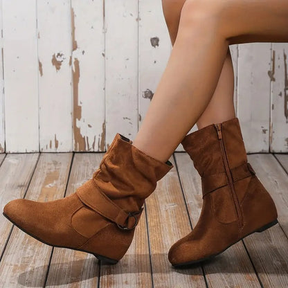 Bottines cheville confortables avec fermeture éclair