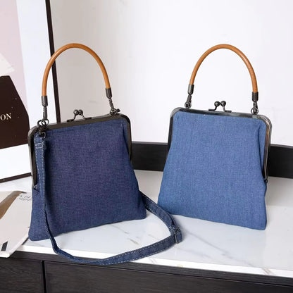 Sac À Bandoulière En Jean Premium