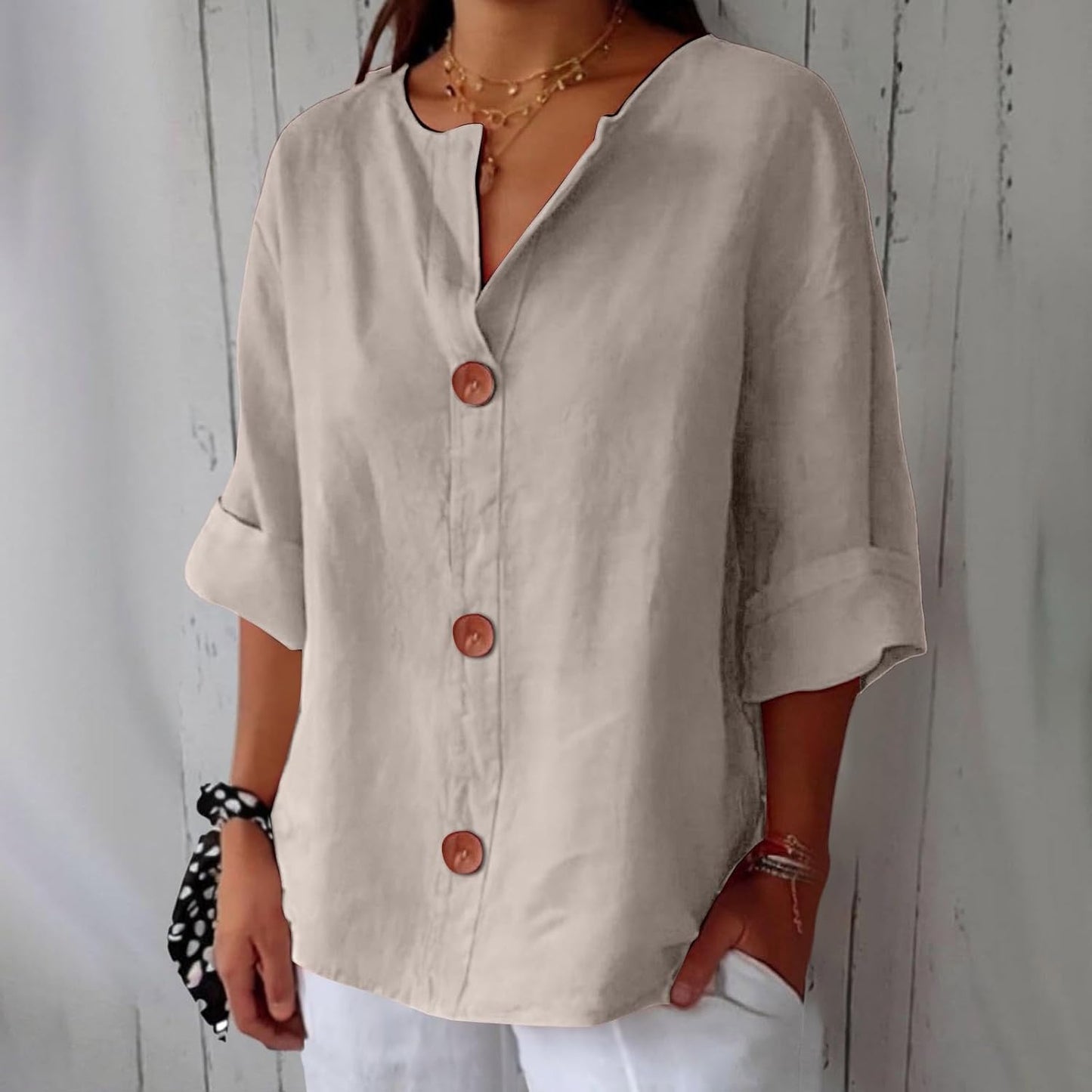 Chemise Maryline Décontractée En Lin