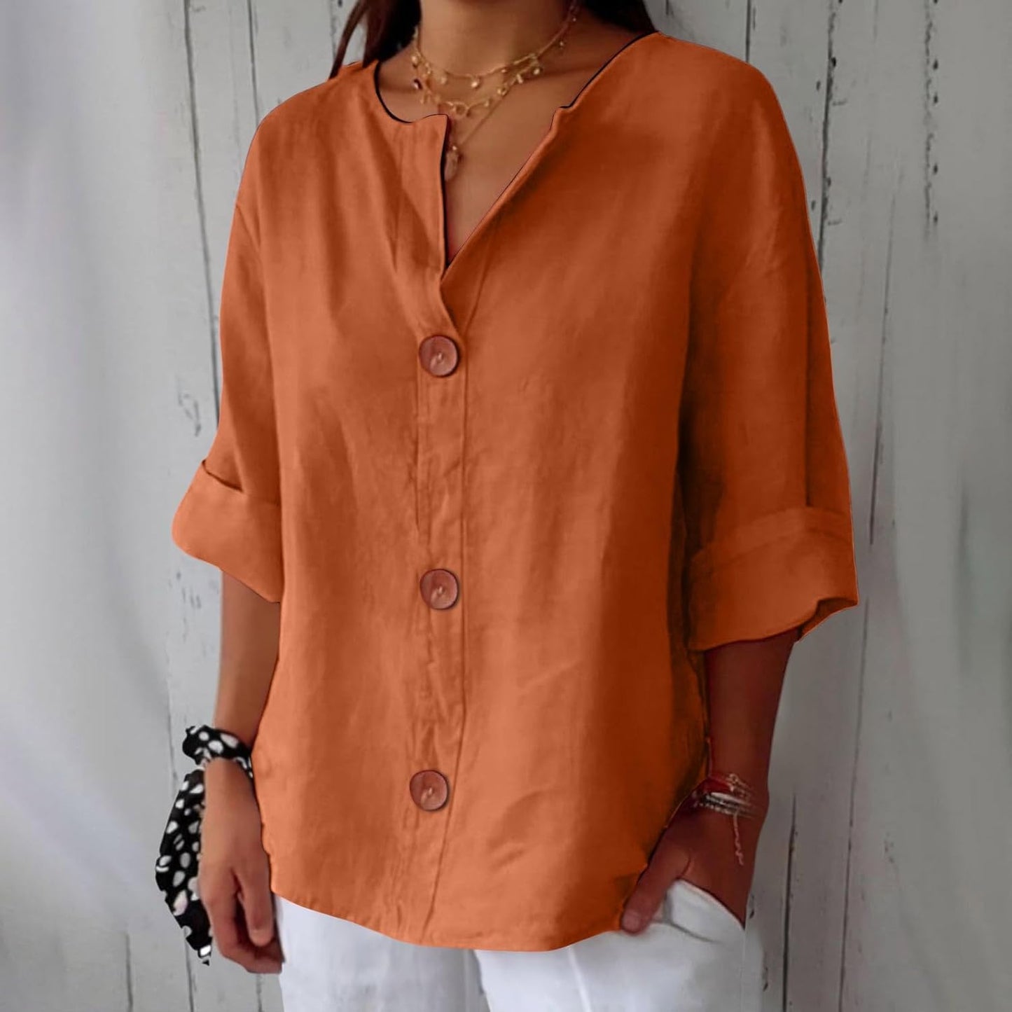 Chemise Maryline Décontractée En Lin
