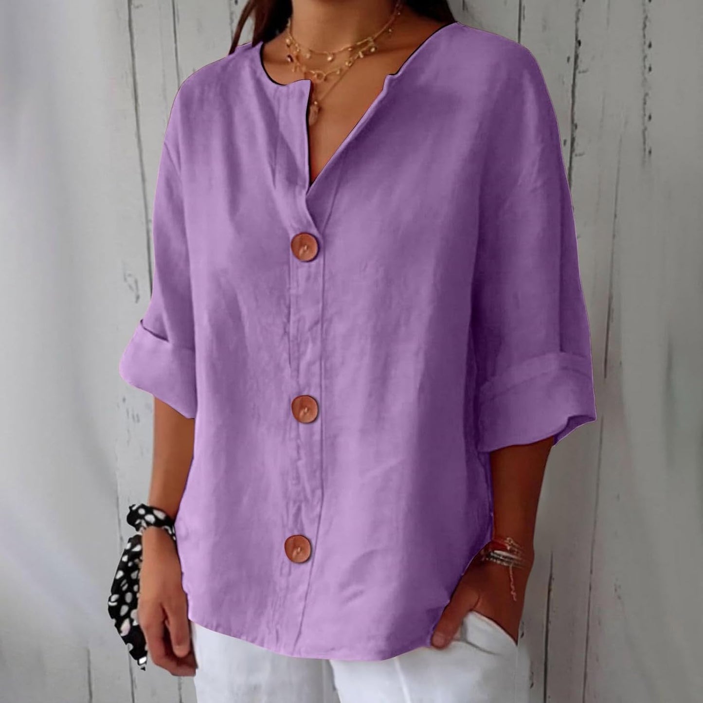 Chemise Maryline Décontractée En Lin