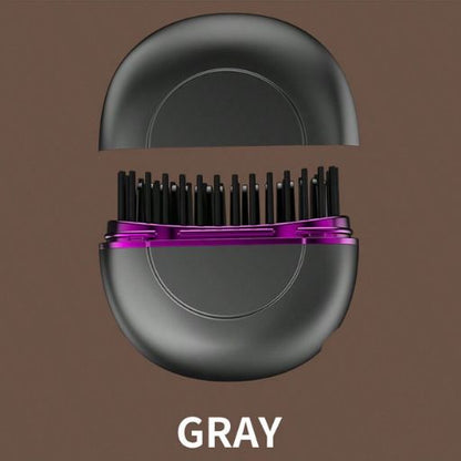 Brosse lissante portable pour cheveux et barbe avec chaleur réglable