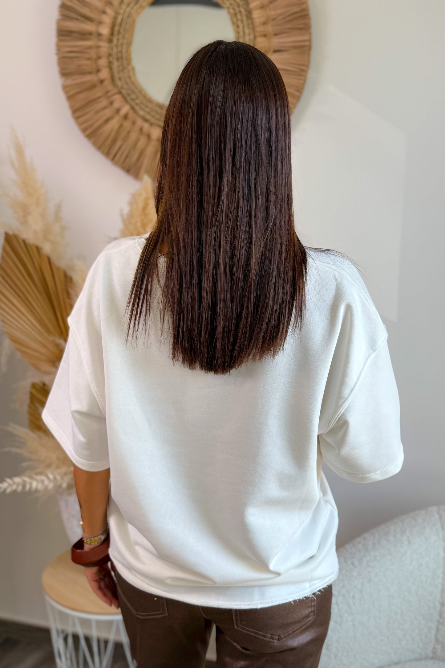 Sweat Manches Courtes " Soho" Blanc