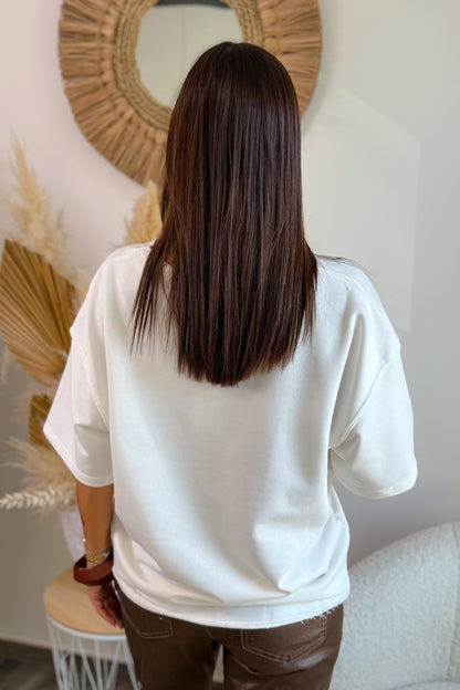 Sweat Manches Courtes " Soho" Blanc