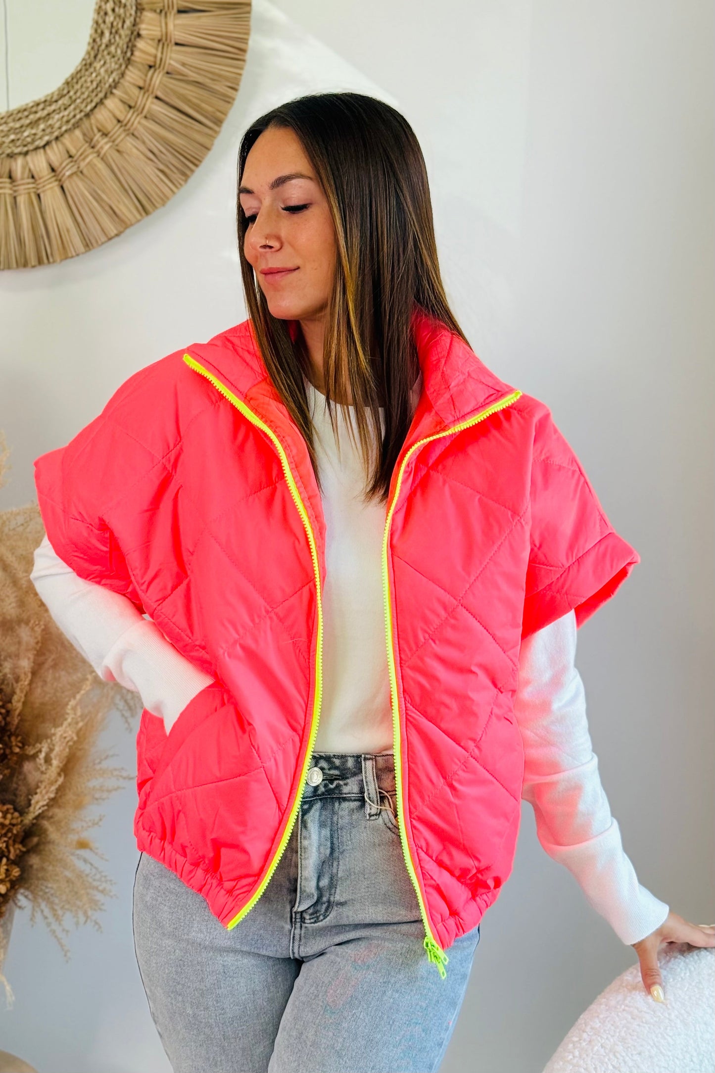 Veste Sans Manches Julietta Corail Fluo