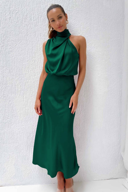 Valeria™ | Long Halter Neck Dress