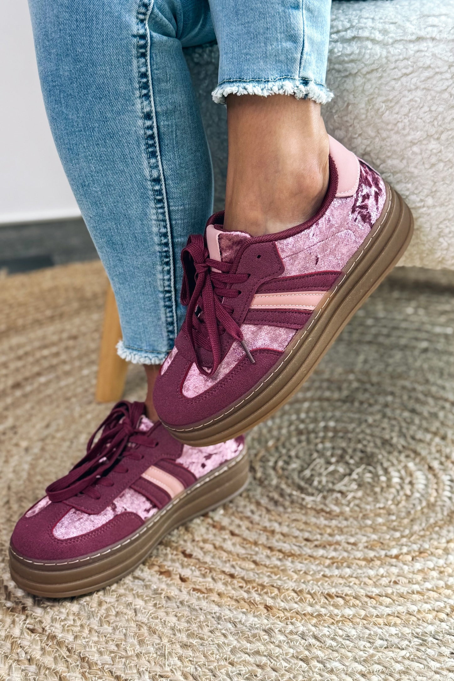 Basket Addax Bordeaux Bi-Matières