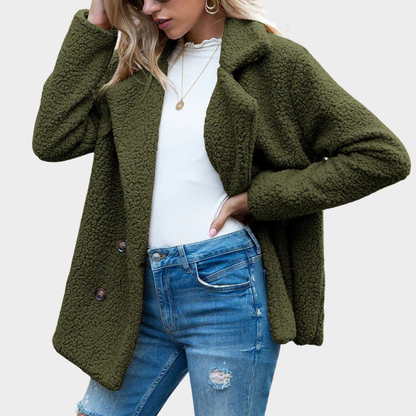 Manteau Teddy à Col Douillet pour un Style Hivernal Chic