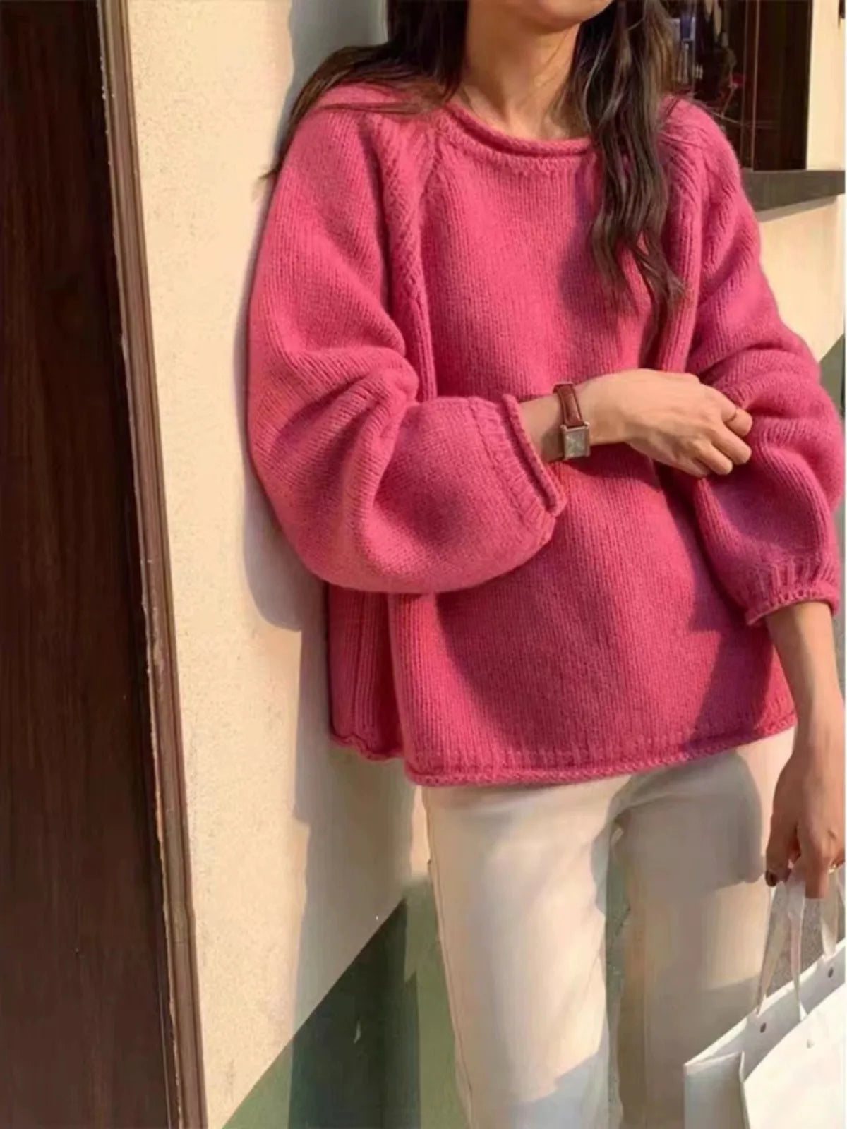 Pull en maille surdimensionné et confortable pour un style décontracté