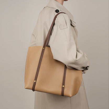 Sac fourre tout en cuir lisse