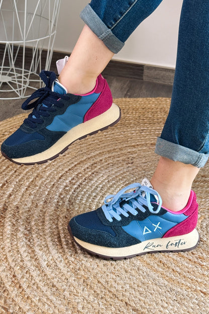 Baskets Compensée Sun68 Bleu Marine