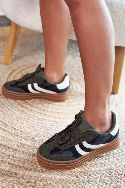 Baskets Addax Kaki Camouflage