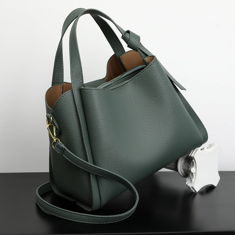 Sac à main en cuir grainé