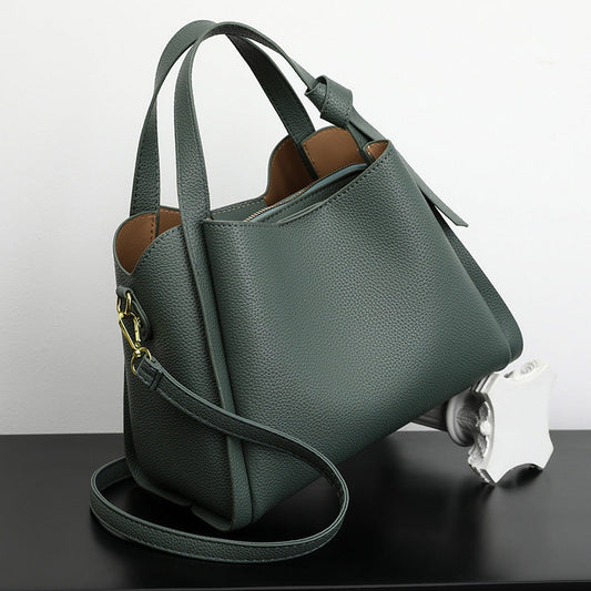 Sac à main en cuir grainé