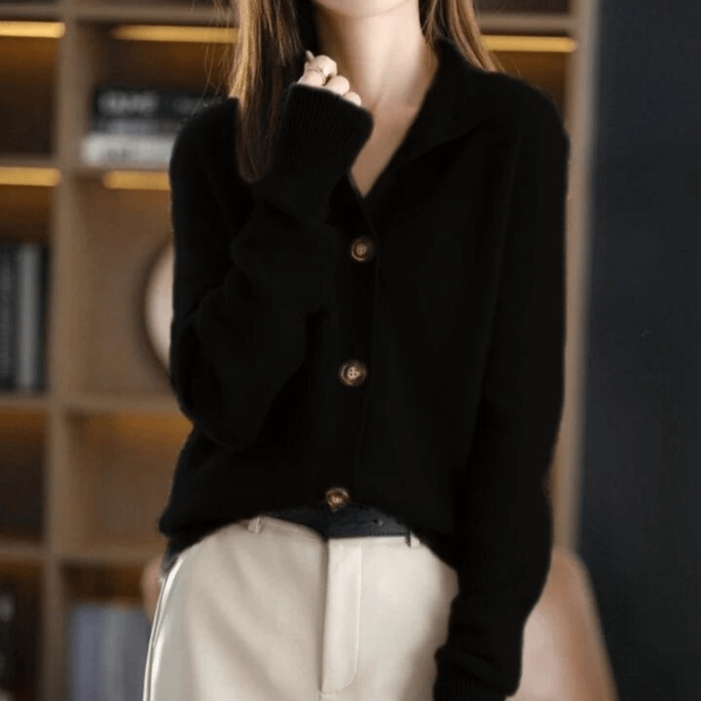 Cardigan en tricot doux et confortable en cachemire