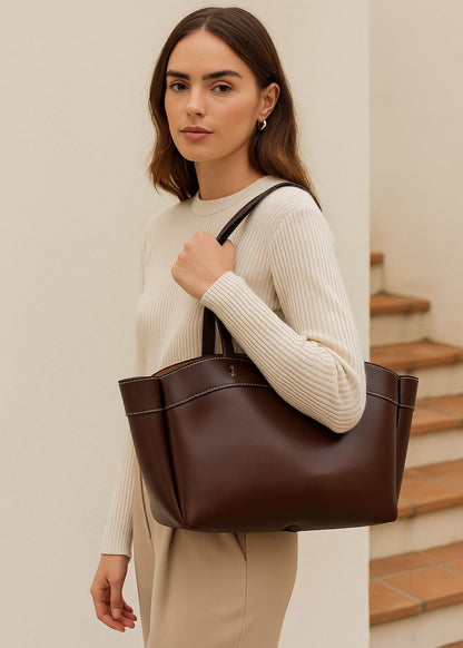 Sac fourre-tout en cuir classique