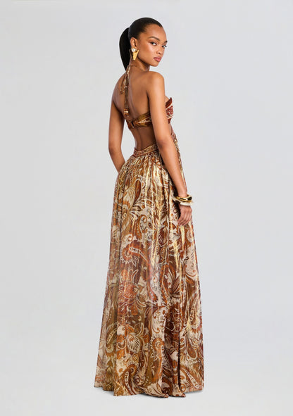 Robe de soirée élégante sans manches pour femme