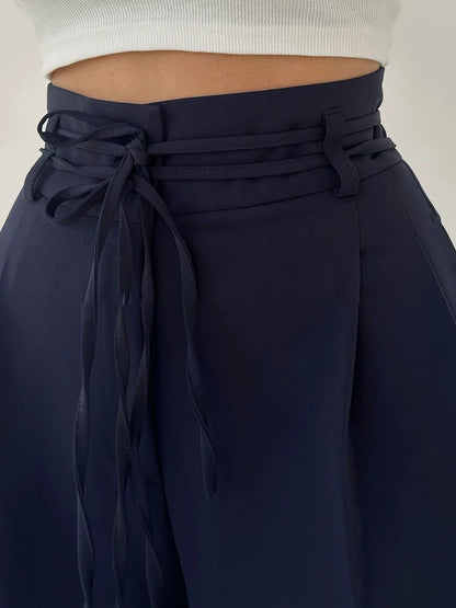Pantalon décontracté à lacets