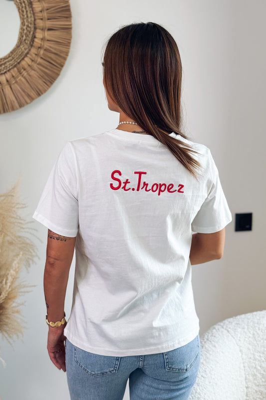 T-Shirt " Saint-Tropez" Rouge